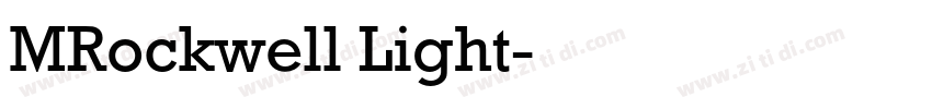 MRockwell Light字体转换